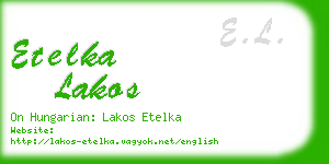 etelka lakos business card